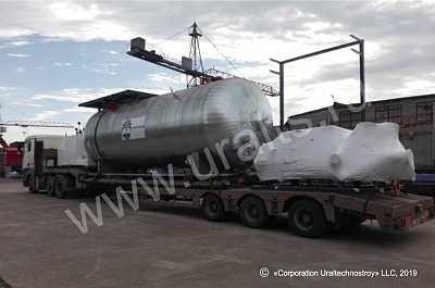 Mobile modular separation and filling unit manufactured by Corporation Uraltechnostroy for  Bolshetirsk field